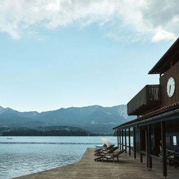 Private lakeside beach
